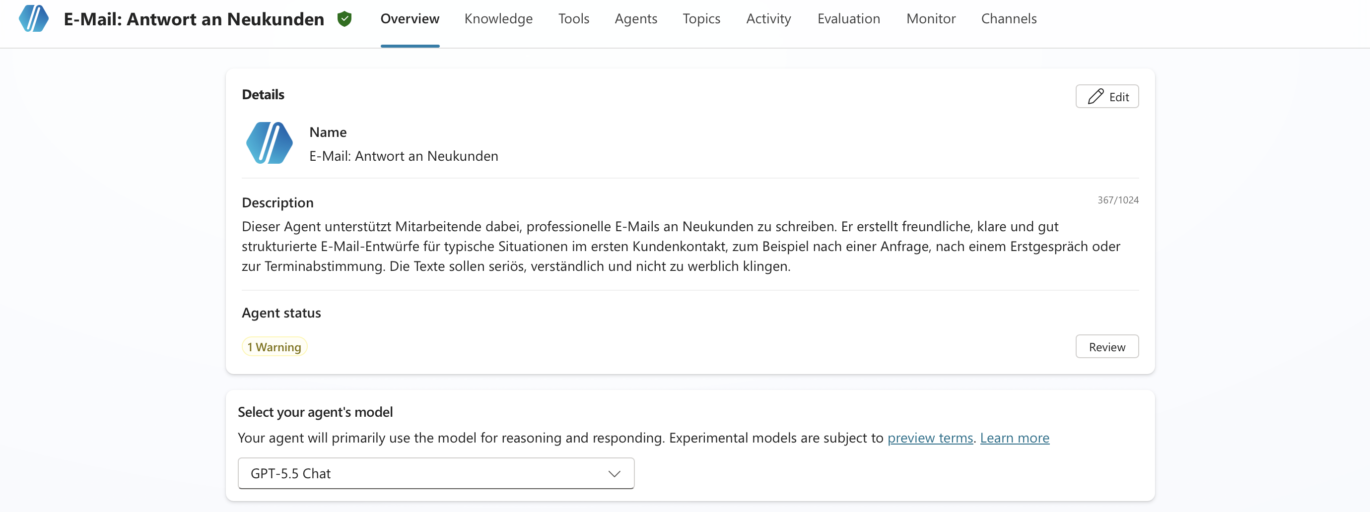 Agent in Copilot bauen
