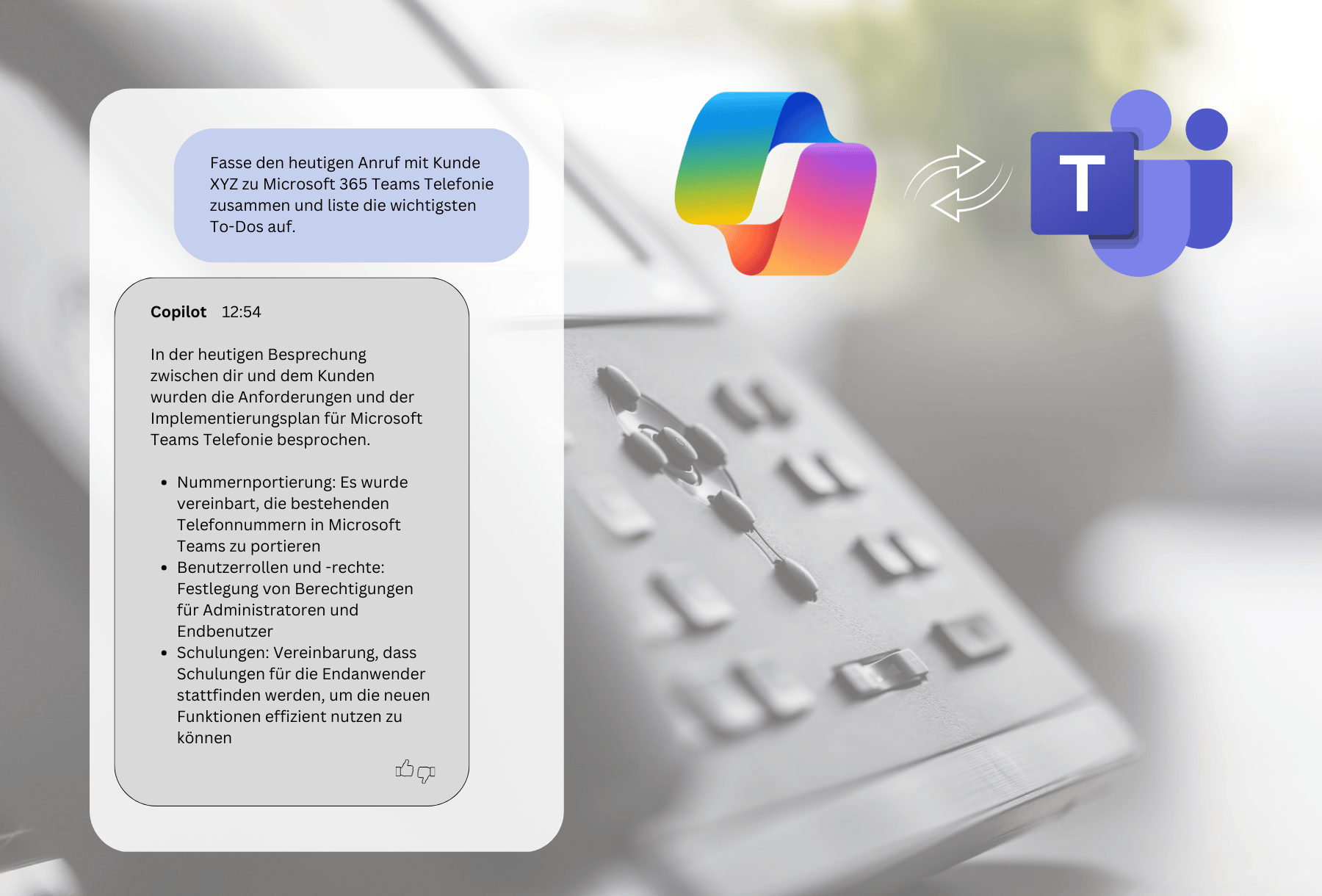 Copilot und Microsoft Teams Telefonie