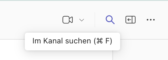 Im Kanal suchen Teams news