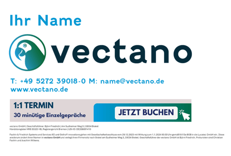 Signatur Vorschlag vectano GmbH