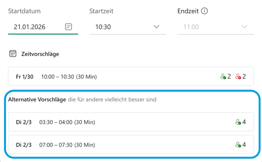 Terminfindung Outlook